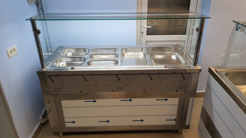 Vitrina calda / bain marie pe suport