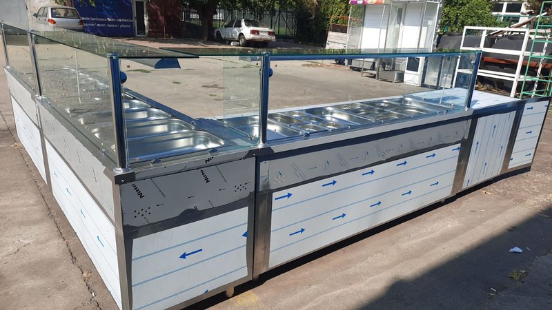 Vitrina calda / bain marie pe suport