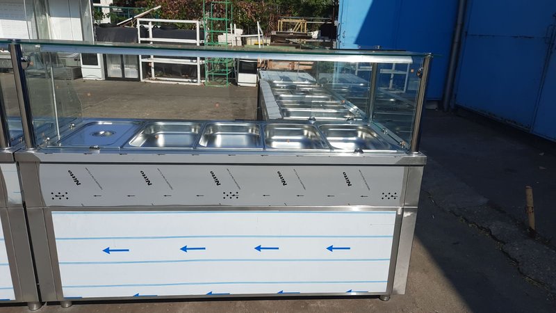 Vitrina calda / bain marie pe suport