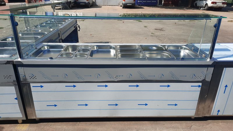 Vitrina calda / bain marie pe suport